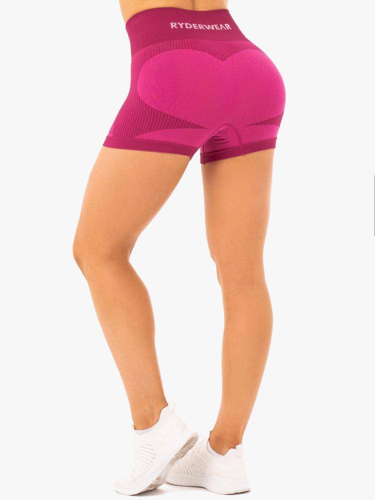 Ryderwear Women Shorts Electra Seamless Women's Shorts Electric Pink | CA2212TV