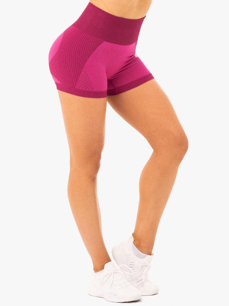 Ryderwear Women Shorts Electra Seamless Women's Shorts Electric Pink | CA2212TV