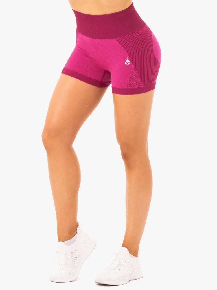 Ryderwear Women Shorts Electra Seamless Women\'s Shorts Electric Pink | CA2212TV