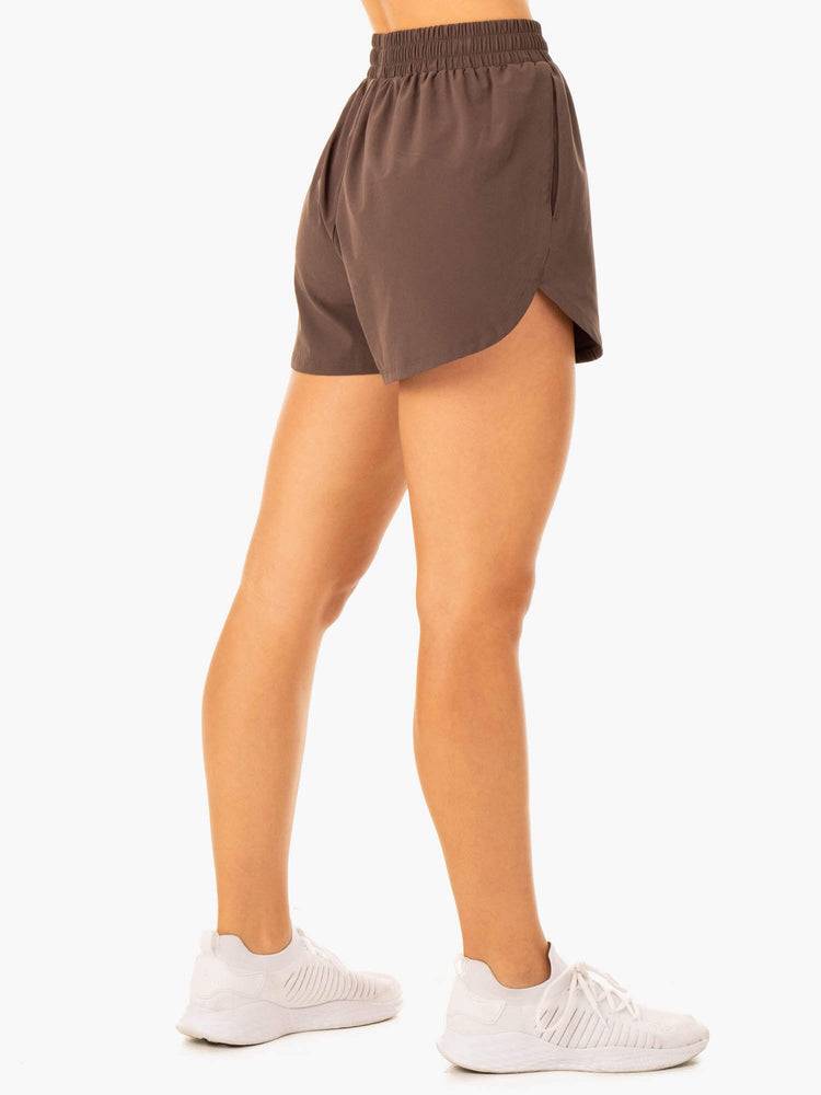 Ryderwear Women Shorts Element Training Women's Shorts Chocolate | CA2053WY