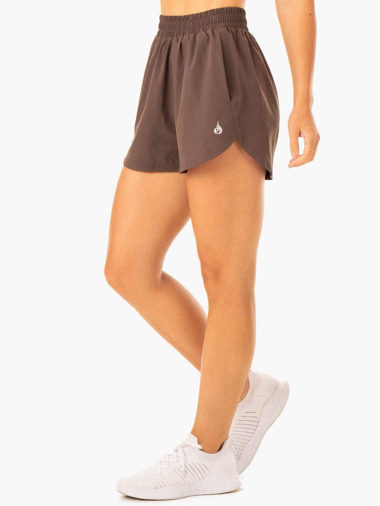 Ryderwear Women Shorts Element Training Women's Shorts Chocolate | CA2053WY