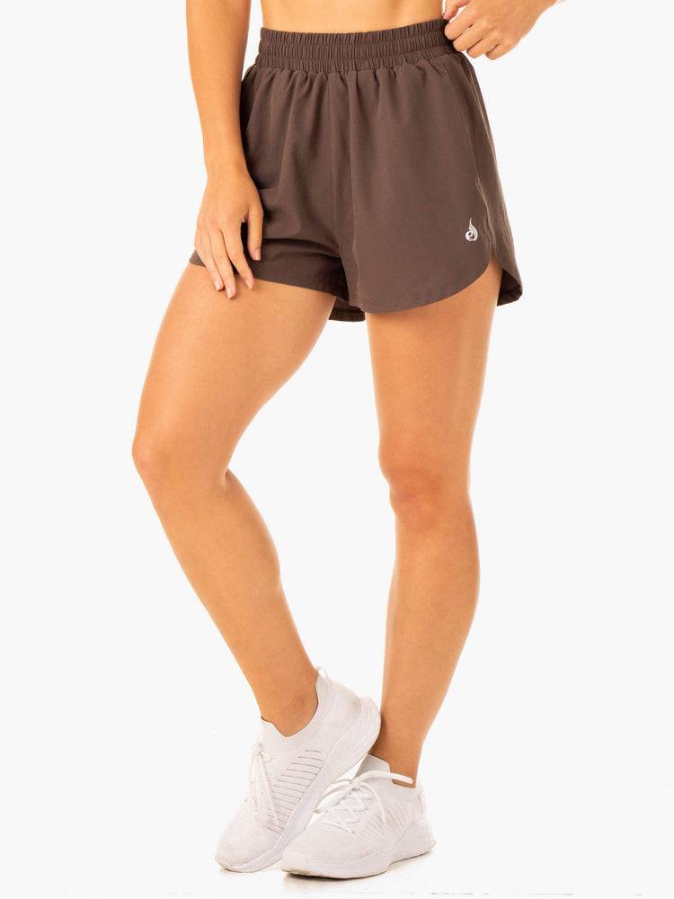 Ryderwear Women Shorts Element Training Women\'s Shorts Chocolate | CA2053WY