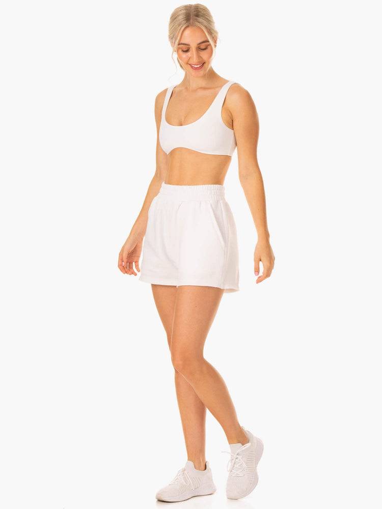 Ryderwear Women Shorts Elevate Track Women's Shorts White | CA2025MA