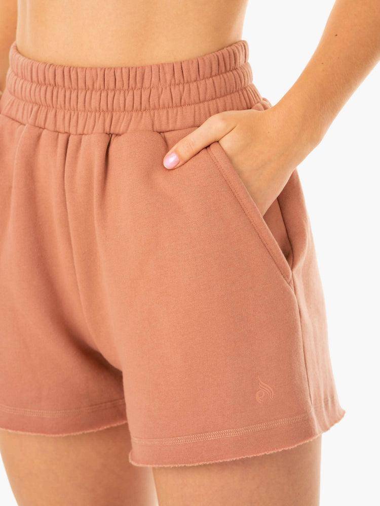 Ryderwear Women Shorts Elevate Track Women's Shorts Rosewood Pink | CA2032UT