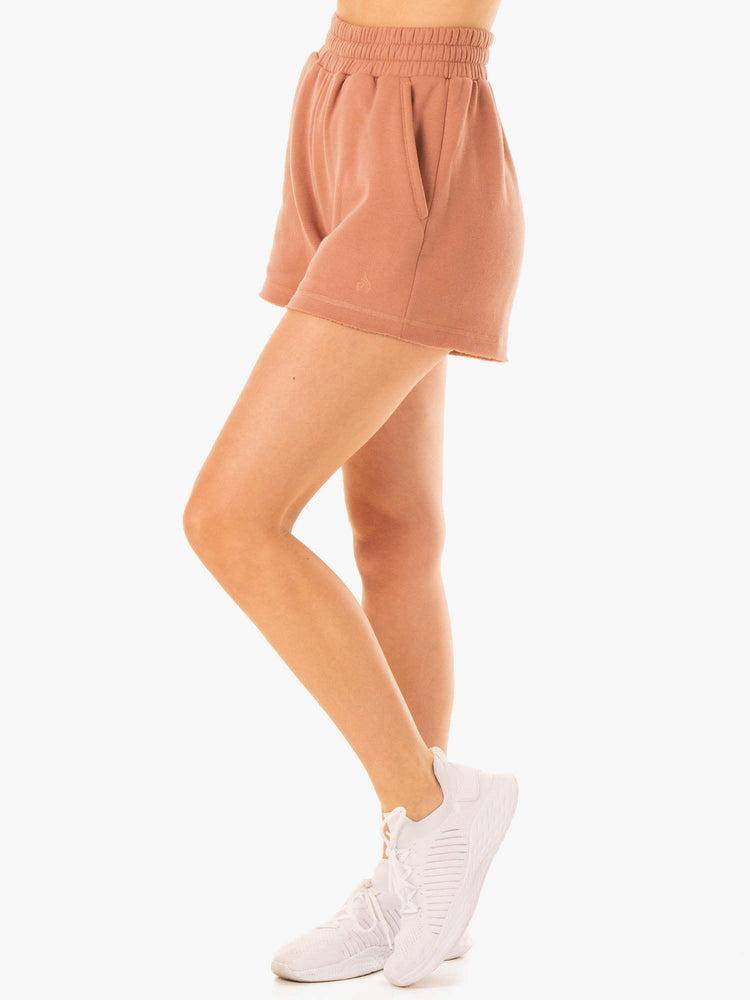 Ryderwear Women Shorts Elevate Track Women's Shorts Rosewood Pink | CA2032UT