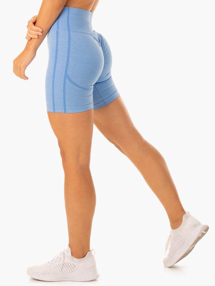 Ryderwear Women Shorts Enhance Scrunch Bum Seamless Women's Shorts Blue | CA2193SO