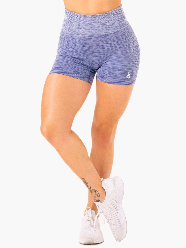 Ryderwear Women Shorts Evolve Seamless High Waisted Women\'s Shorts Blue | CA2103MA