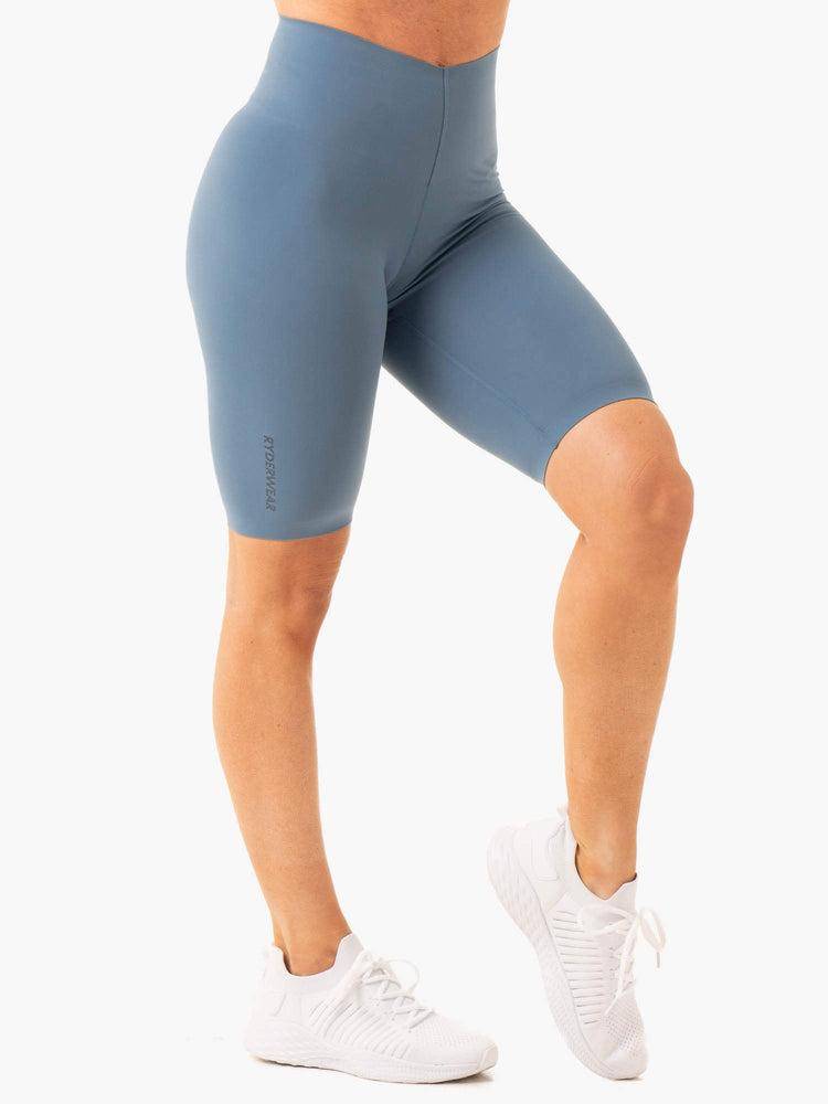 Ryderwear Women Shorts Extend Compression Bike Women's Shorts Steel Blue | CA2086OR