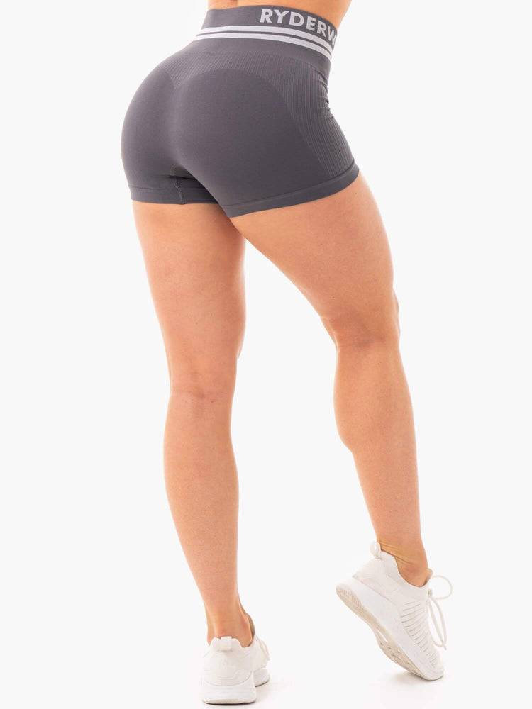 Ryderwear Women Shorts Freestyle Seamless High Waisted Women's Shorts Charcoal | CA1949WY