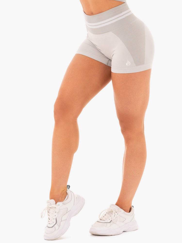 Ryderwear Women Shorts Freestyle Seamless High Waisted Women\'s Shorts Grey | CA2130QZ