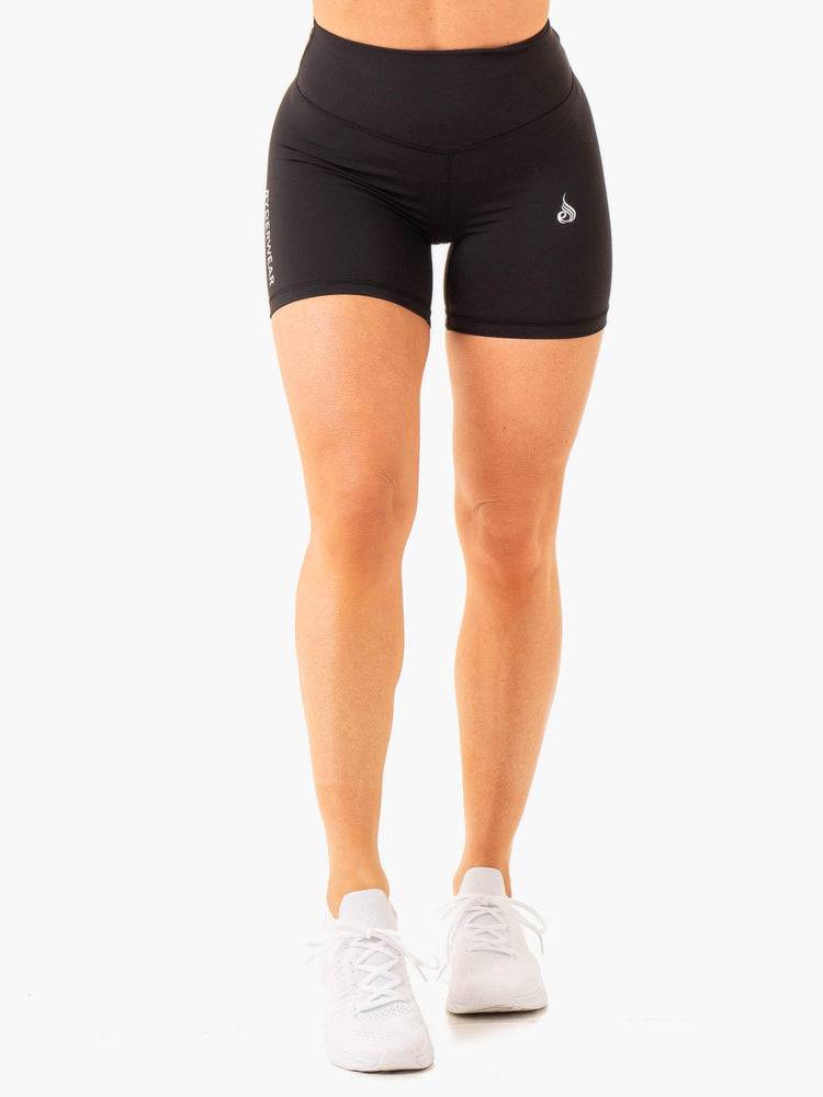 Ryderwear Women Shorts Frequency High Waisted Women's Shorts Black | CA2014GL