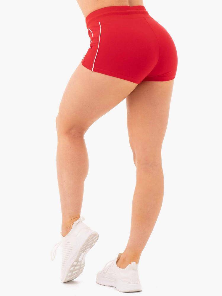 Ryderwear Women Shorts High Waisted Track Women's Shorts Red | CA2215IS