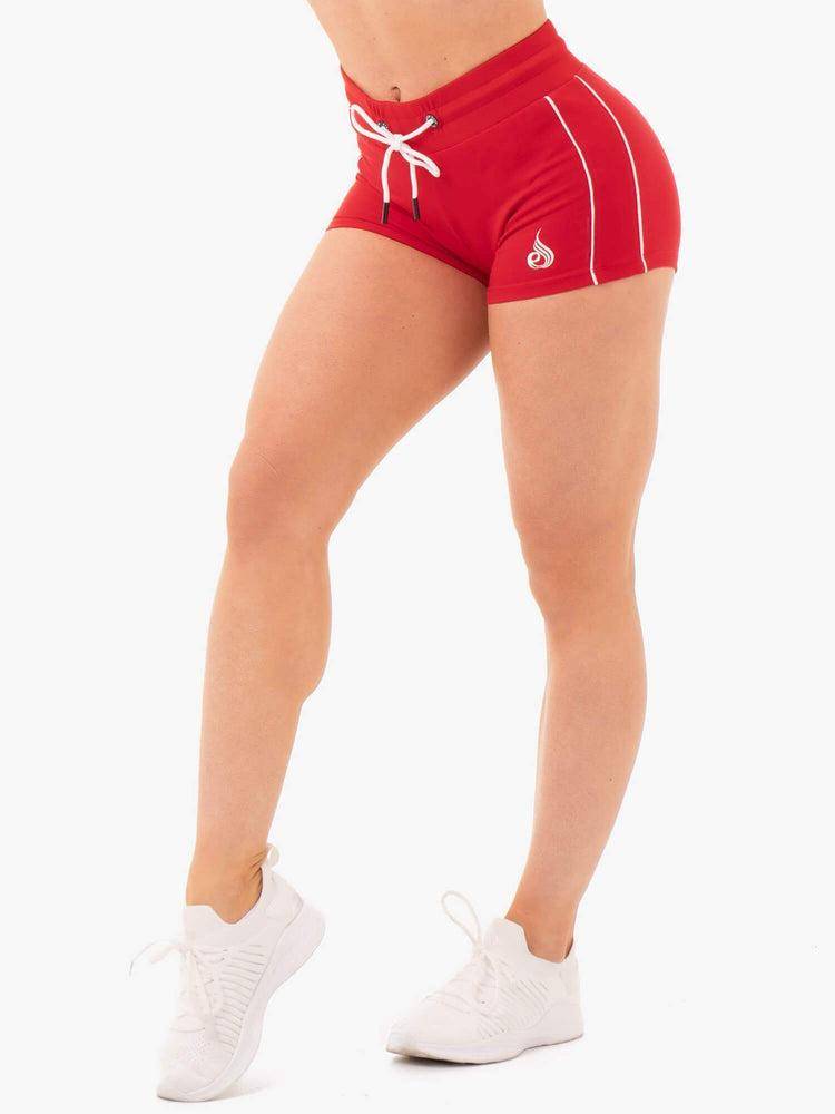 Ryderwear Women Shorts High Waisted Track Women\'s Shorts Red | CA2215IS