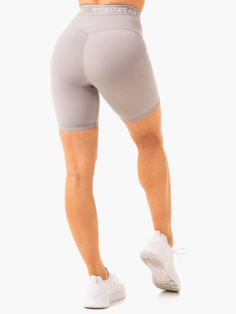 Ryderwear Women Shorts Level Up High Waisted Scrunch Women's Shorts Steel Grey | CA2067HK