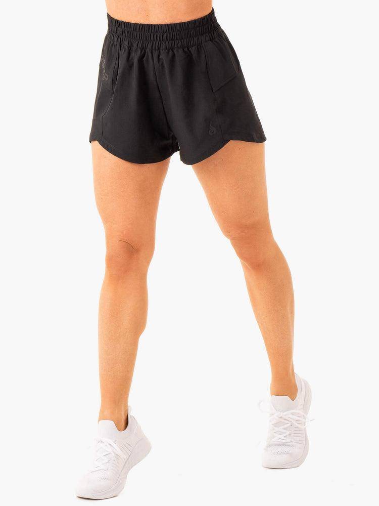 Ryderwear Women Shorts Level Up Training Women\'s Shorts Black | CA2137IS