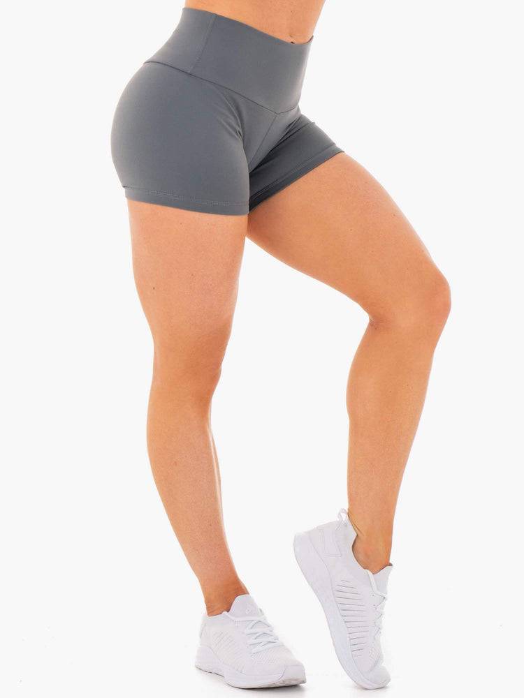 Ryderwear Women Shorts Motion High Waisted Women's Shorts Charcoal | CA1978TV