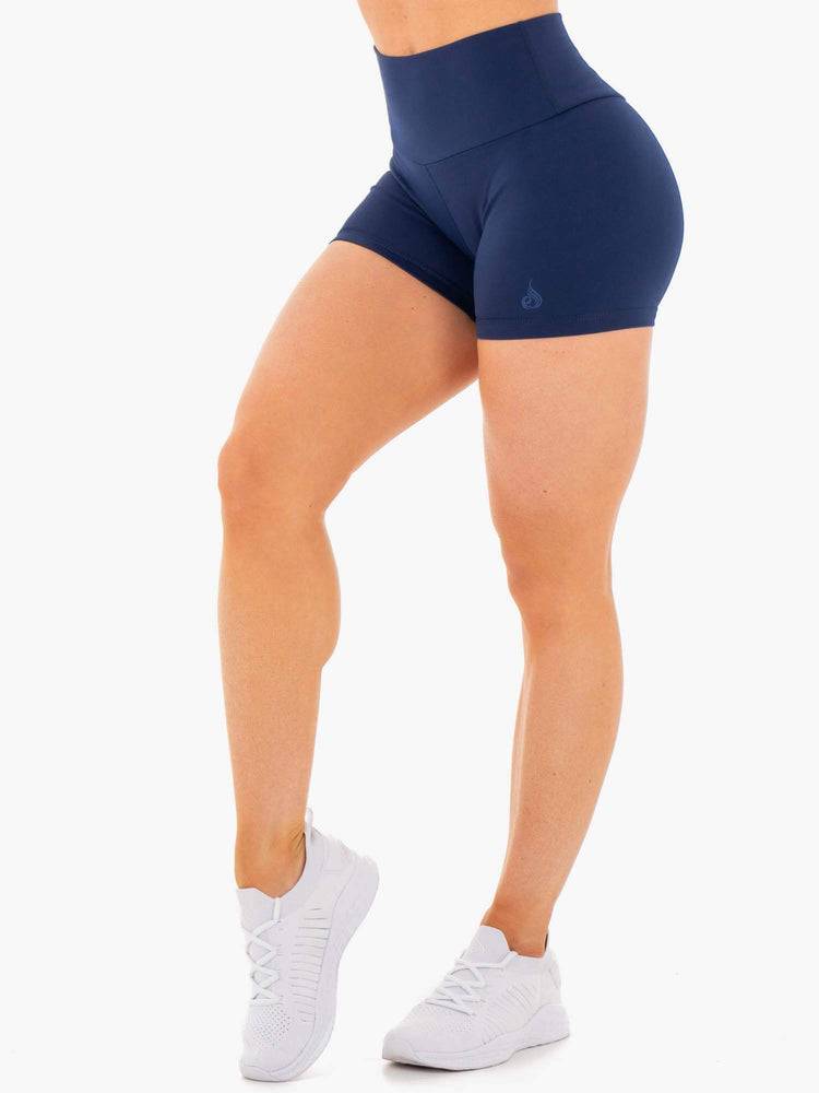 Ryderwear Women Shorts Motion High Waisted Women\'s Shorts Navy | CA2201ZG