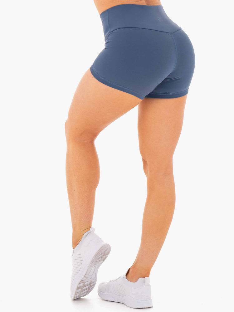 Ryderwear Women Shorts Motion High Waisted Women's Shorts Steel Blue | CA2202XF