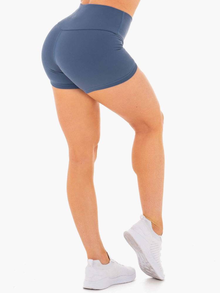 Ryderwear Women Shorts Motion High Waisted Women's Shorts Steel Blue | CA2202XF