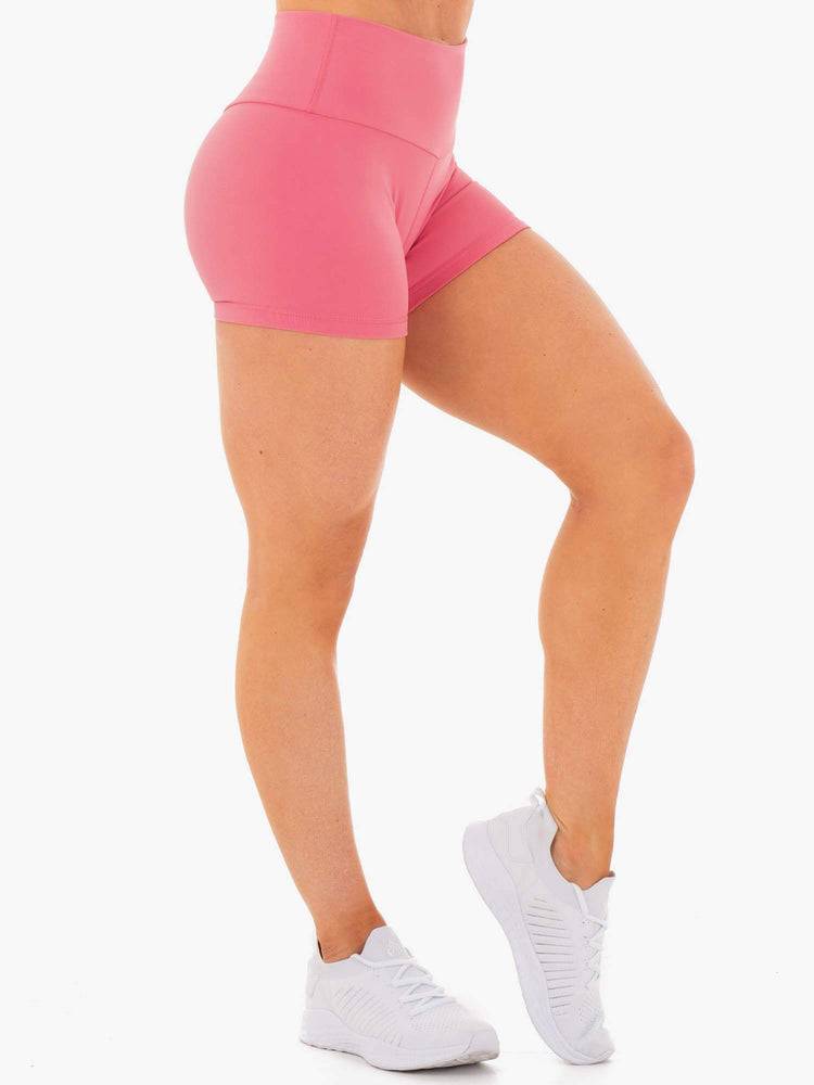 Ryderwear Women Shorts Motion High Waisted Women's Shorts Pink Lemonade | CA2203CE