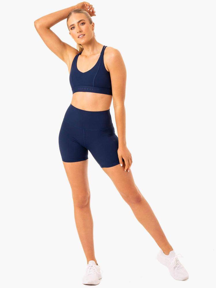 Ryderwear Women Shorts NKD Align Women's Shorts Navy | CA1966LH