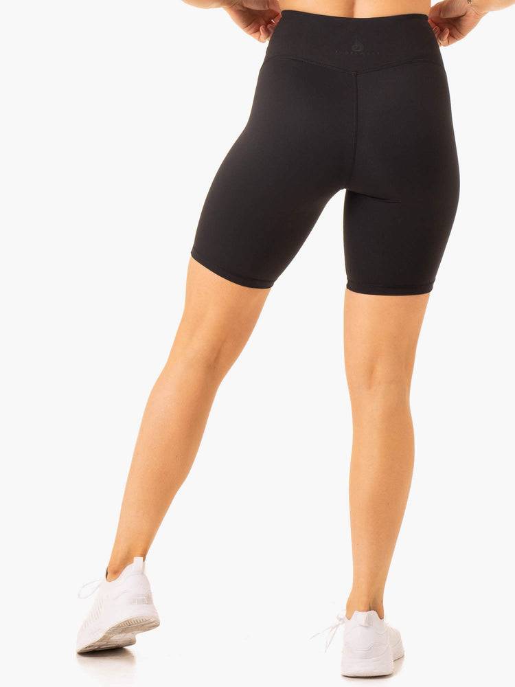 Ryderwear Women Shorts NKD Frame High Waisted Bike Women's Shorts Black | CA2037SO