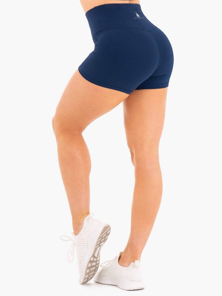 Ryderwear Women Shorts NKD High Waisted Women's Shorts Navy | CA1942XF