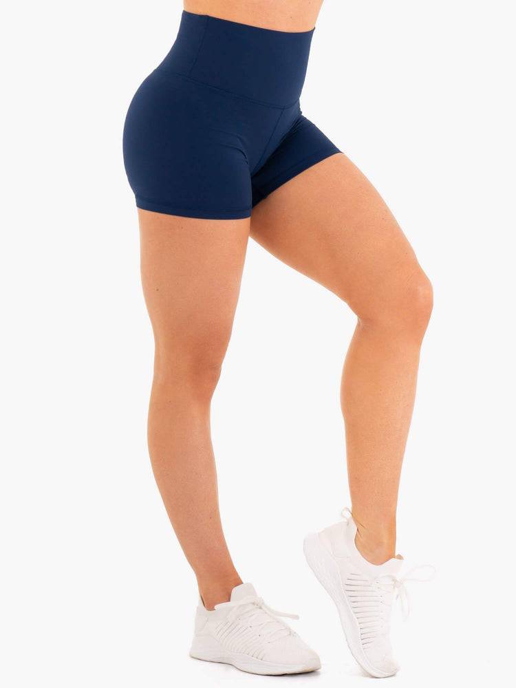 Ryderwear Women Shorts NKD High Waisted Women's Shorts Navy | CA1942XF