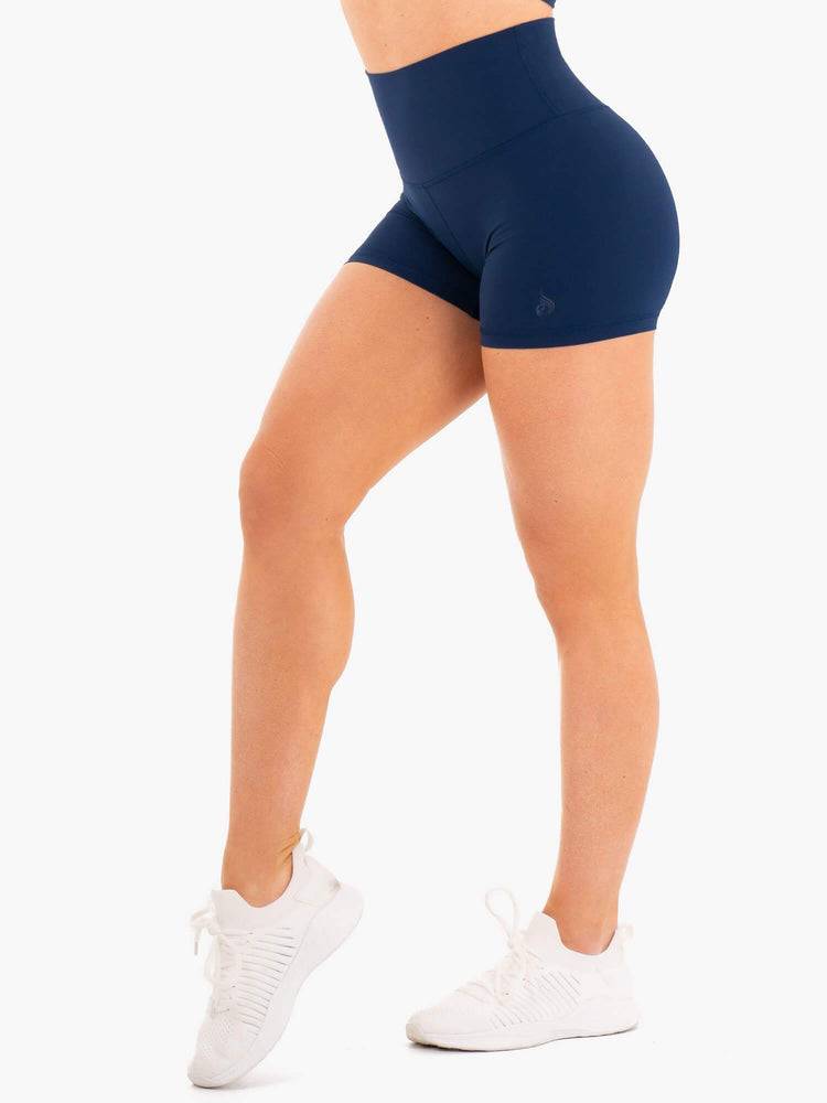 Ryderwear Women Shorts NKD High Waisted Women\'s Shorts Navy | CA1942XF