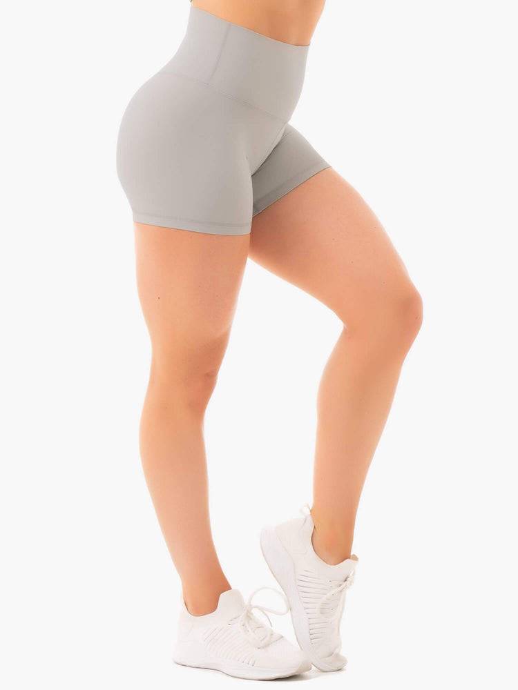 Ryderwear Women Shorts NKD High Waisted Women's Shorts Grey | CA1958AP