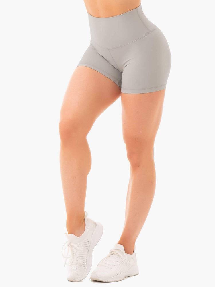 Ryderwear Women Shorts NKD High Waisted Women\'s Shorts Grey | CA1958AP