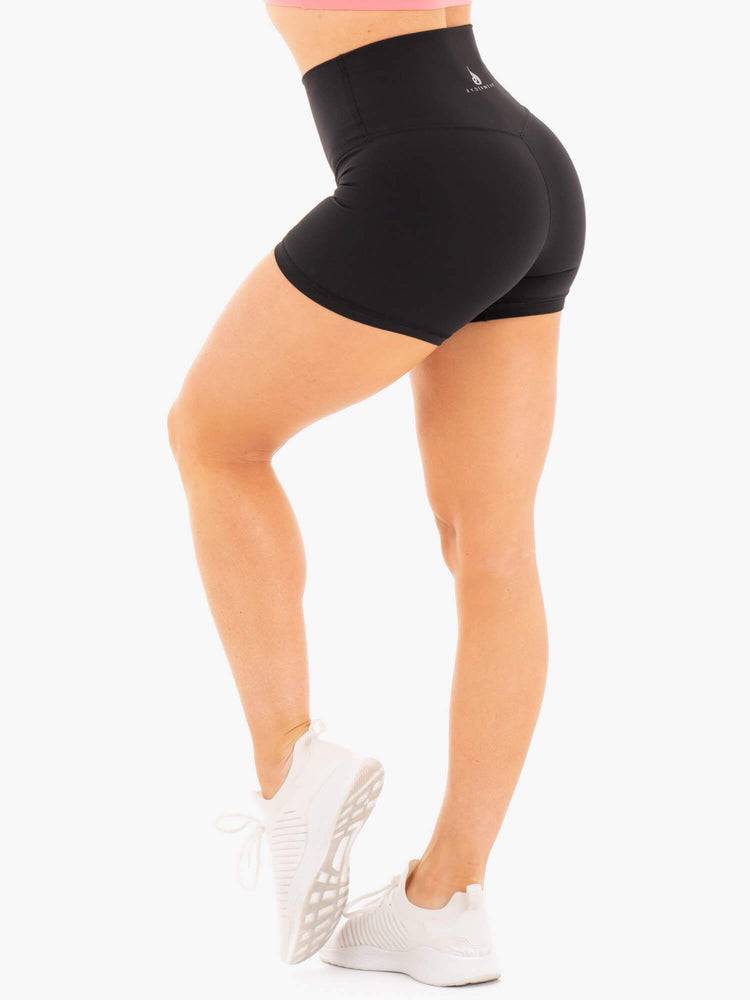 Ryderwear Women Shorts NKD High Waisted Women's Shorts Black | CA2099CE