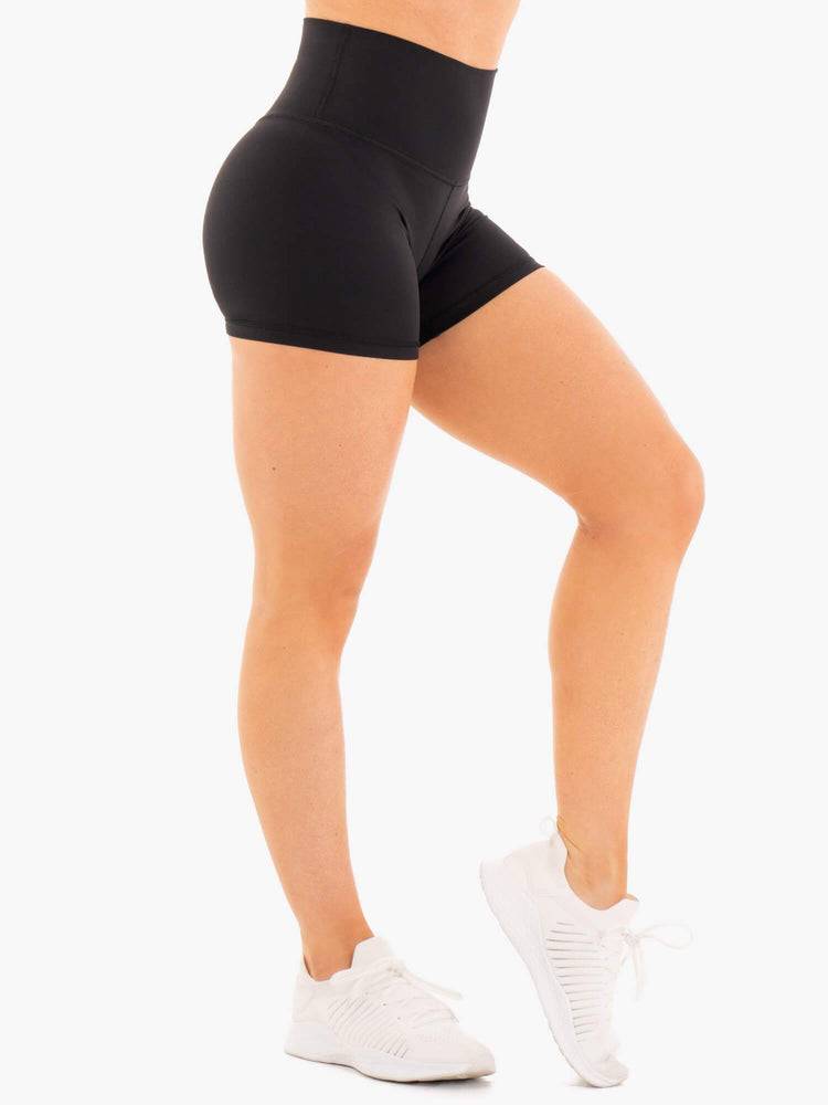 Ryderwear Women Shorts NKD High Waisted Women's Shorts Black | CA2099CE