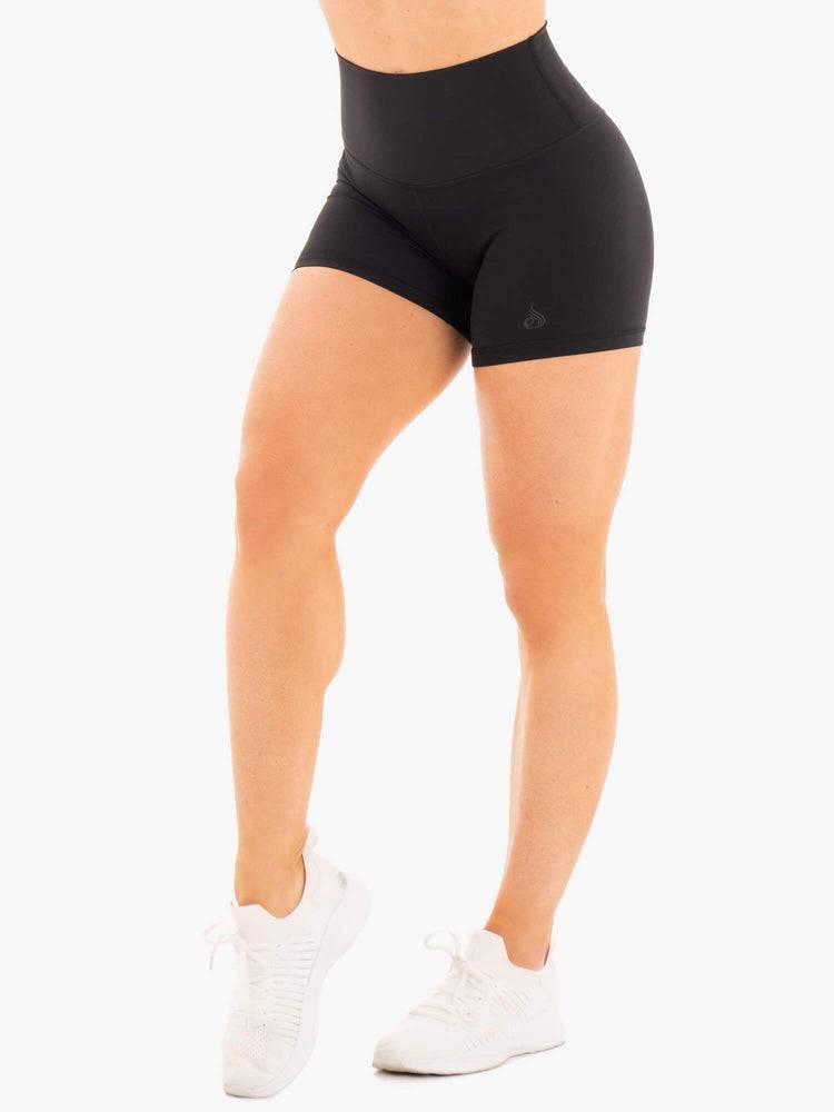 Ryderwear Women Shorts NKD High Waisted Women\'s Shorts Black | CA2099CE