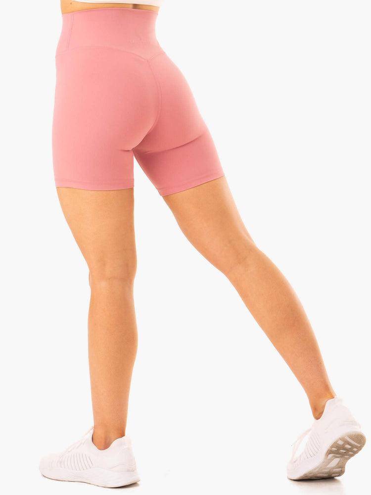 Ryderwear Women Shorts NKD Refine High Waisted Women's Shorts Dusty Pink | CA2013FM