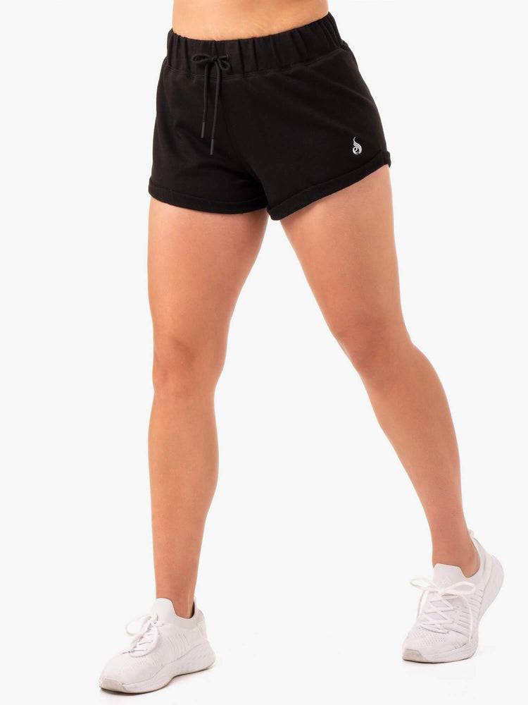 Ryderwear Women Shorts Off Duty Fleece Women\'s Shorts Black | CA1970VD