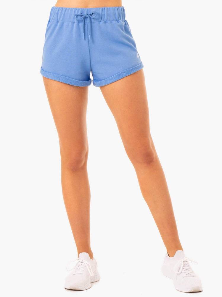 Ryderwear Women Shorts Off Duty Fleece Women's Shorts Sky Blue | CA2005YU