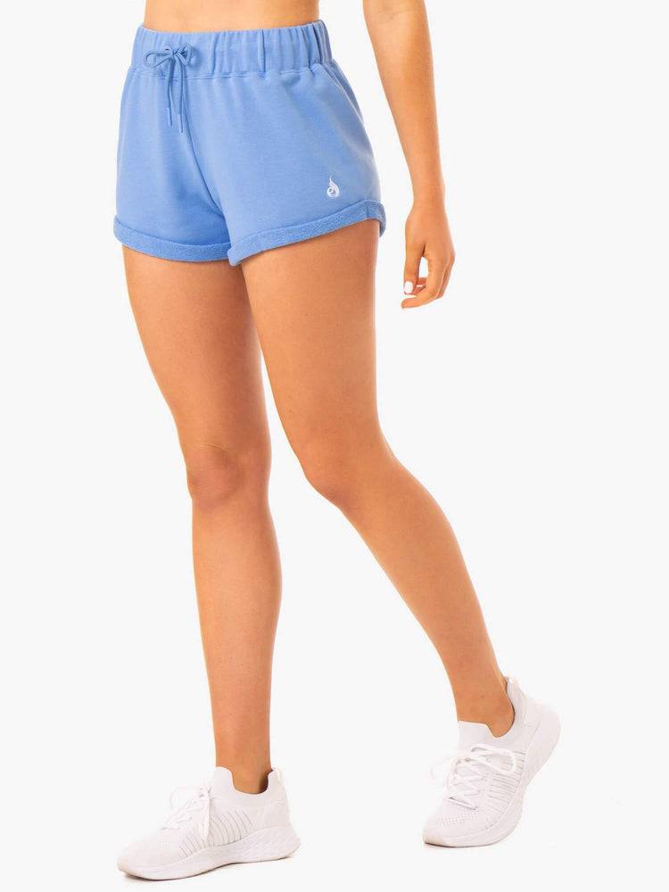 Ryderwear Women Shorts Off Duty Fleece Women\'s Shorts Sky Blue | CA2005YU