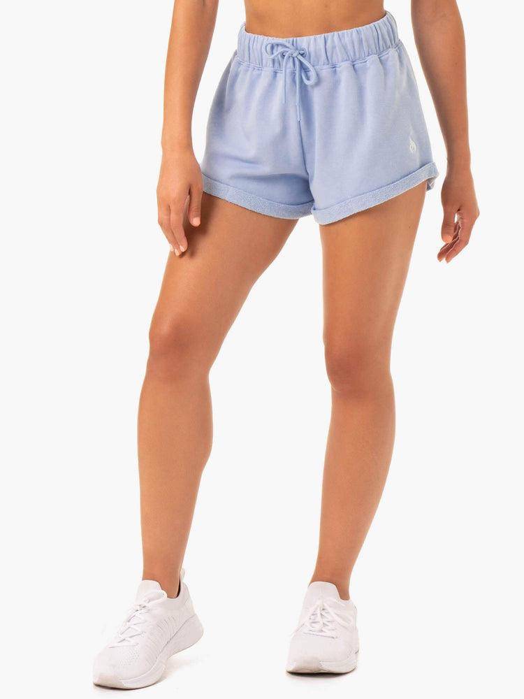 Ryderwear Women Shorts Off Duty Fleece Women's Shorts Blue Marl | CA2180NB