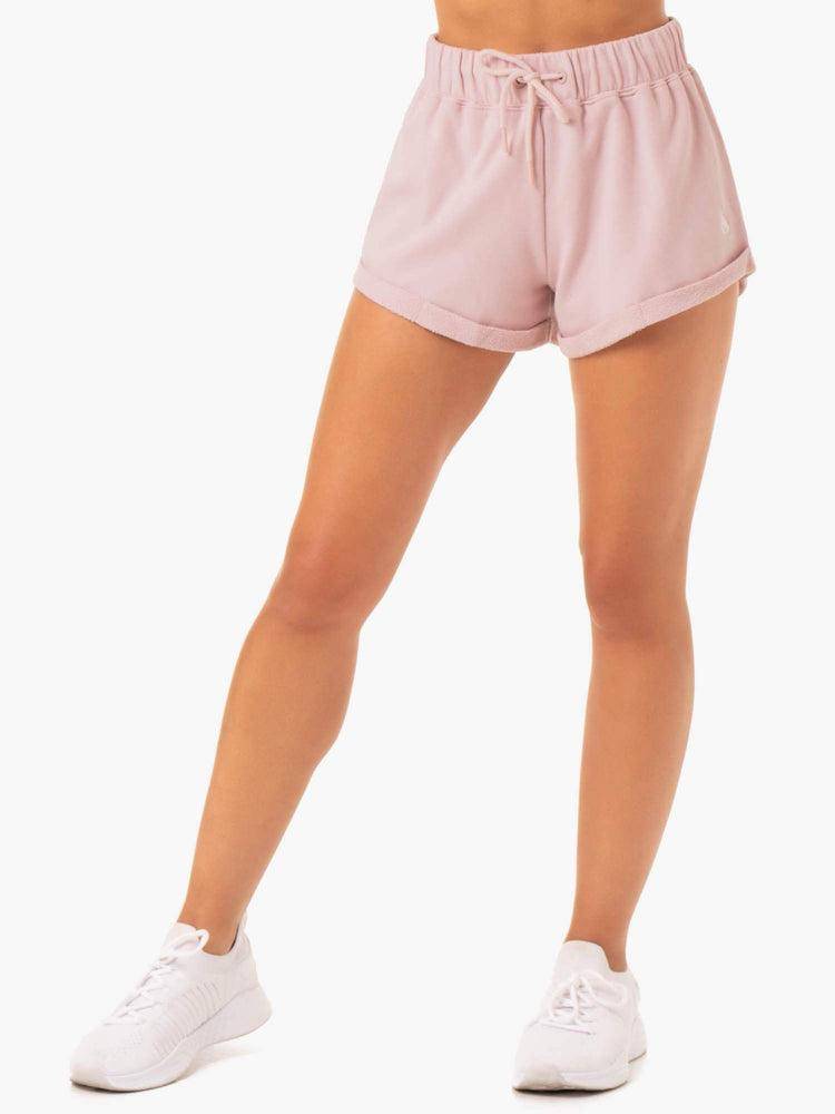 Ryderwear Women Shorts Off Duty Fleece Women\'s Shorts Rose Marl | CA2197HK