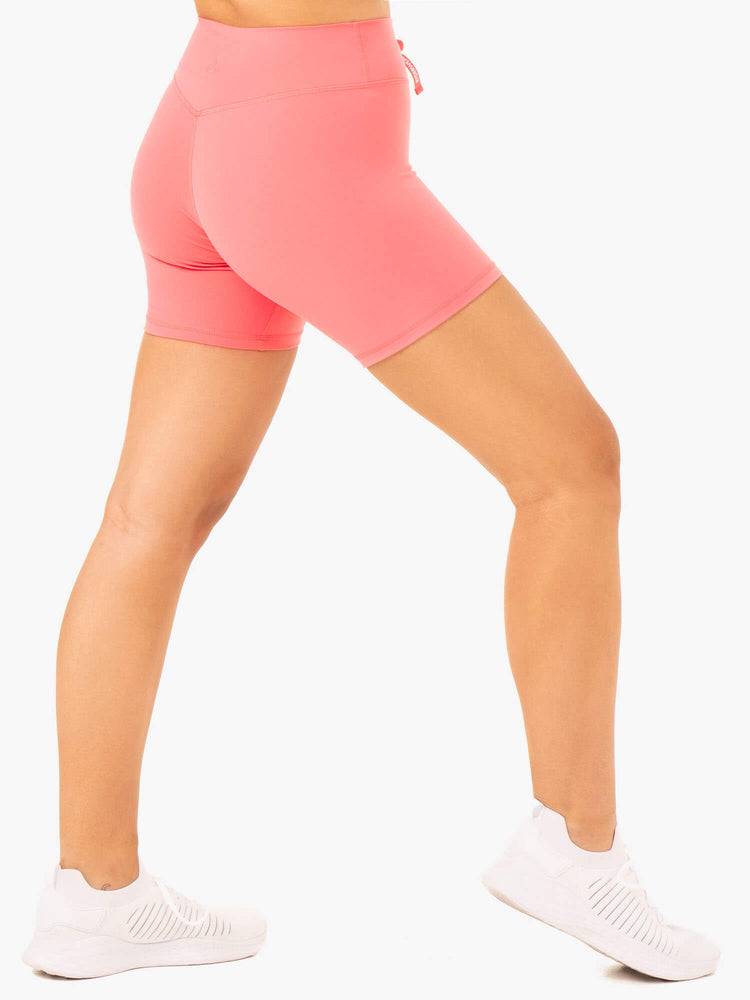 Ryderwear Women Shorts Replay High Waisted Women's Shorts Coral | CA2066GL