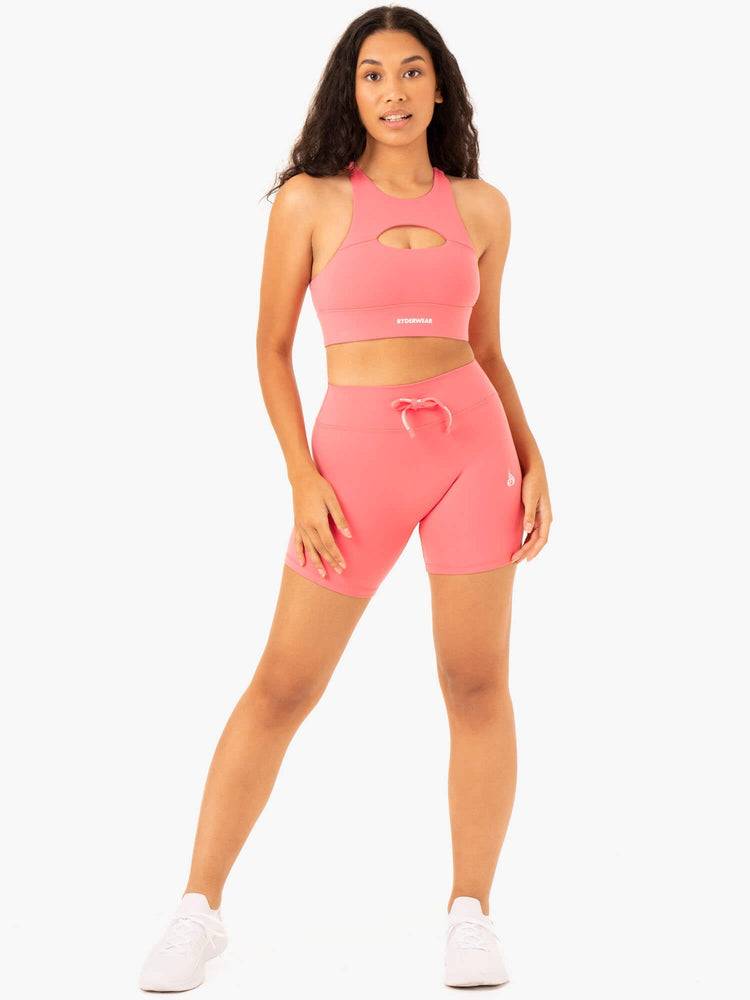 Ryderwear Women Shorts Replay High Waisted Women's Shorts Coral | CA2066GL