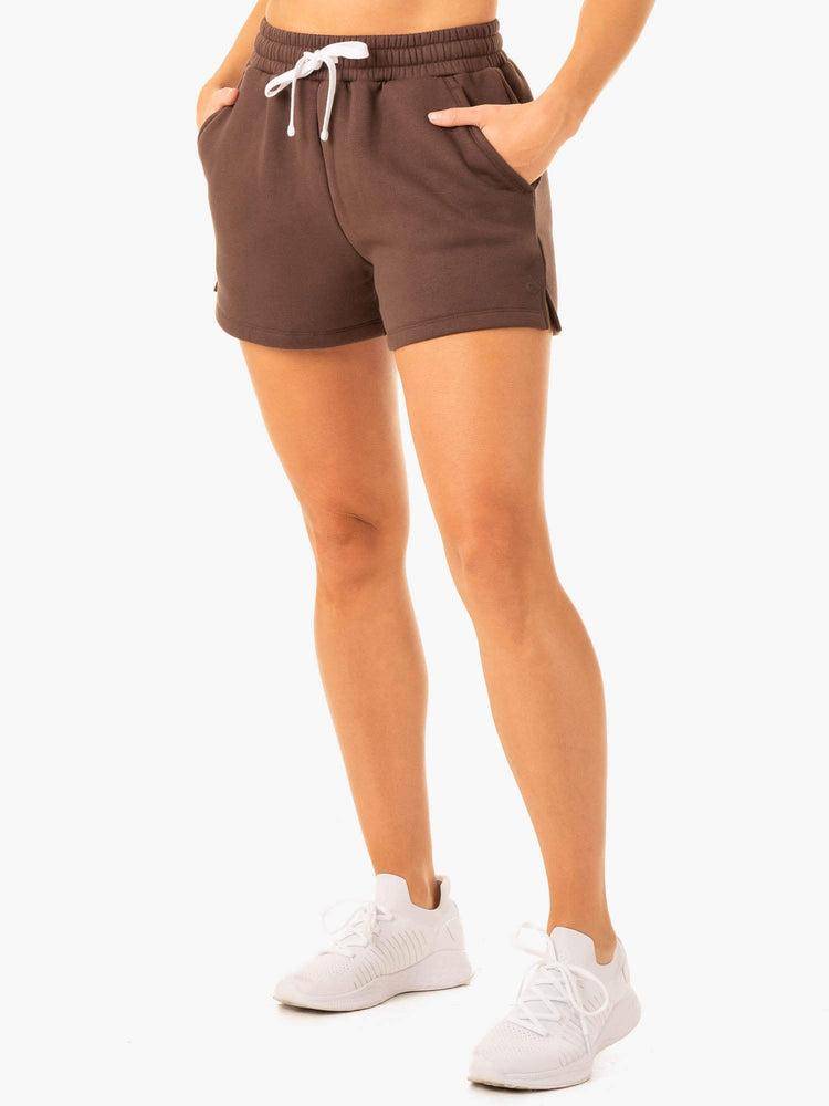 Ryderwear Women Shorts Restore Track Women's Shorts Chocolate | CA2075BC