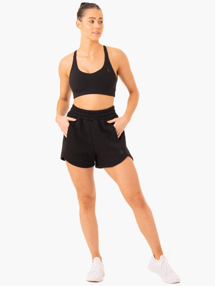 Ryderwear Women Shorts Sideline Track Women's Shorts Black | CA2022VD