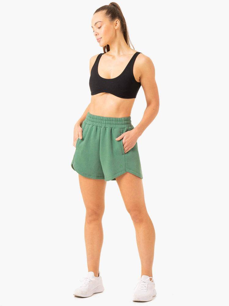 Ryderwear Women Shorts Sideline Track Women's Shorts Forest Green | CA2084UT