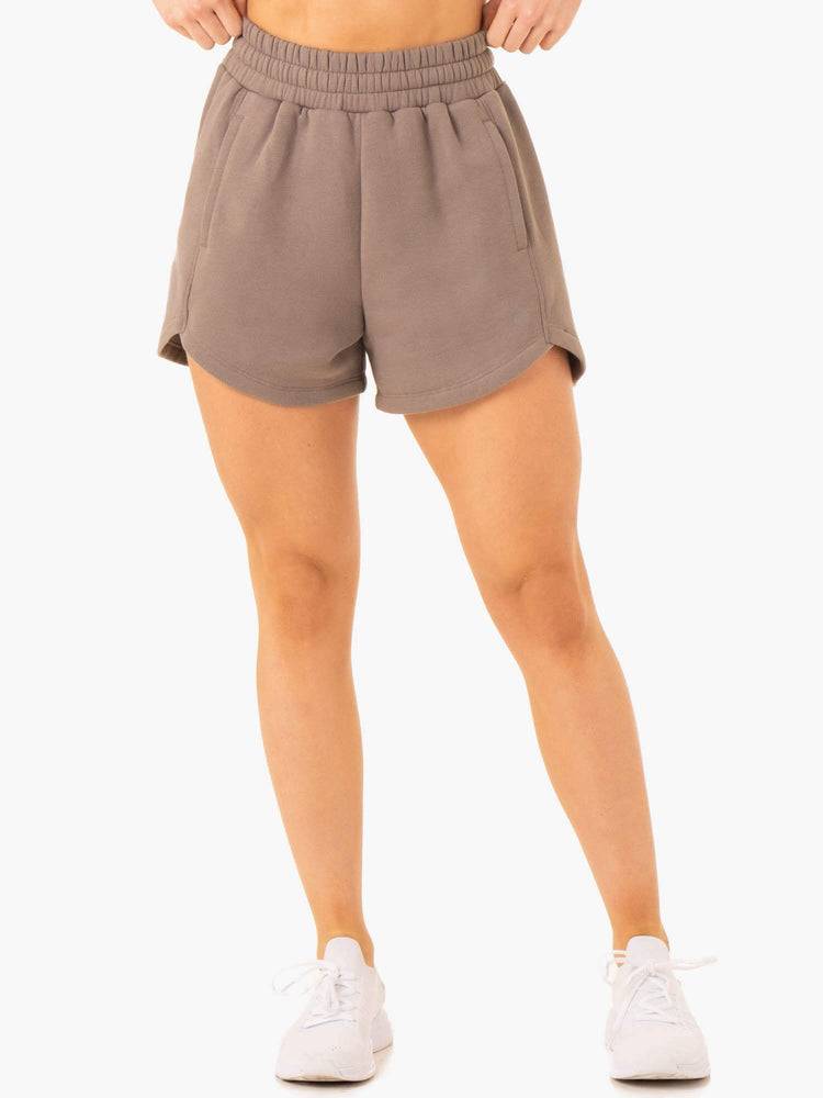 Ryderwear Women Shorts Sideline Track Women\'s Shorts Taupe | CA2194DN