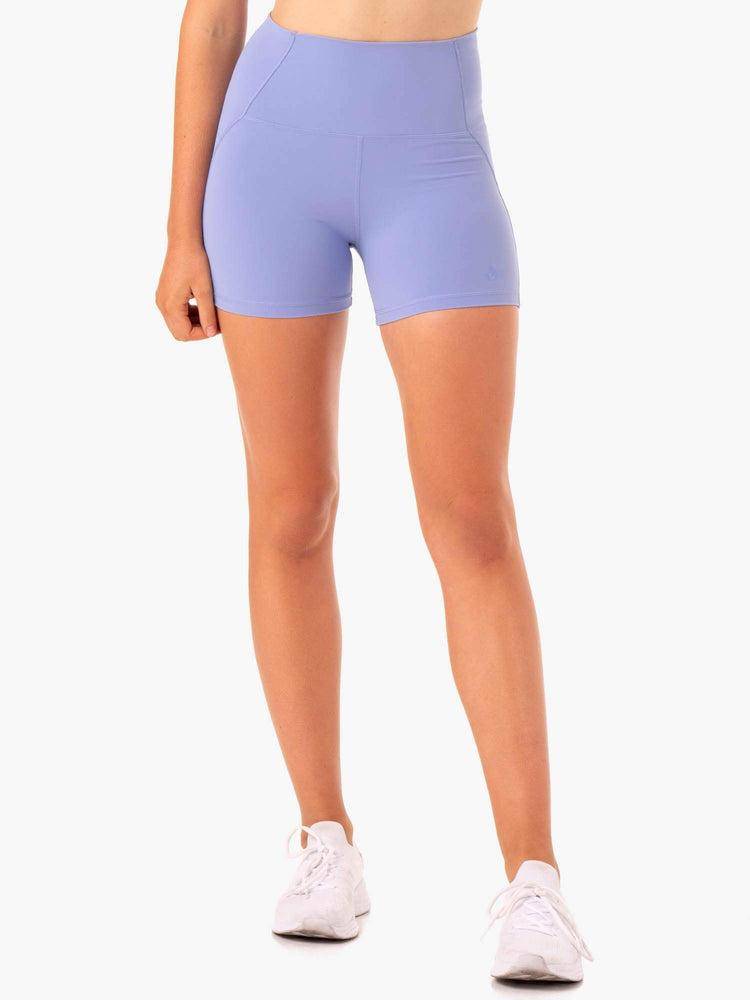 Ryderwear Women Shorts Sola High Waisted Women's Shorts Purple | CA2140AP