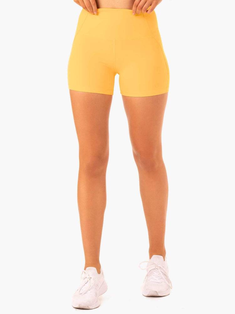 Ryderwear Women Shorts Sola High Waisted Women's Shorts Mango | CA2198JJ