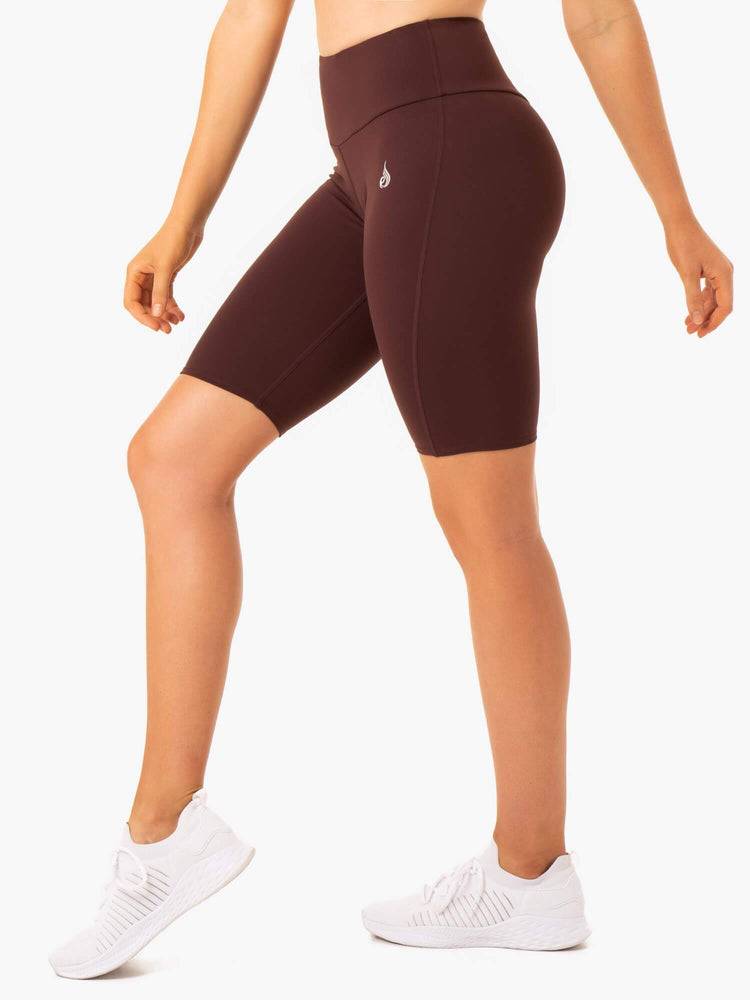 Ryderwear Women Shorts Staples Scrunch Bum Bike Women's Shorts Chocolate | CA2009PQ