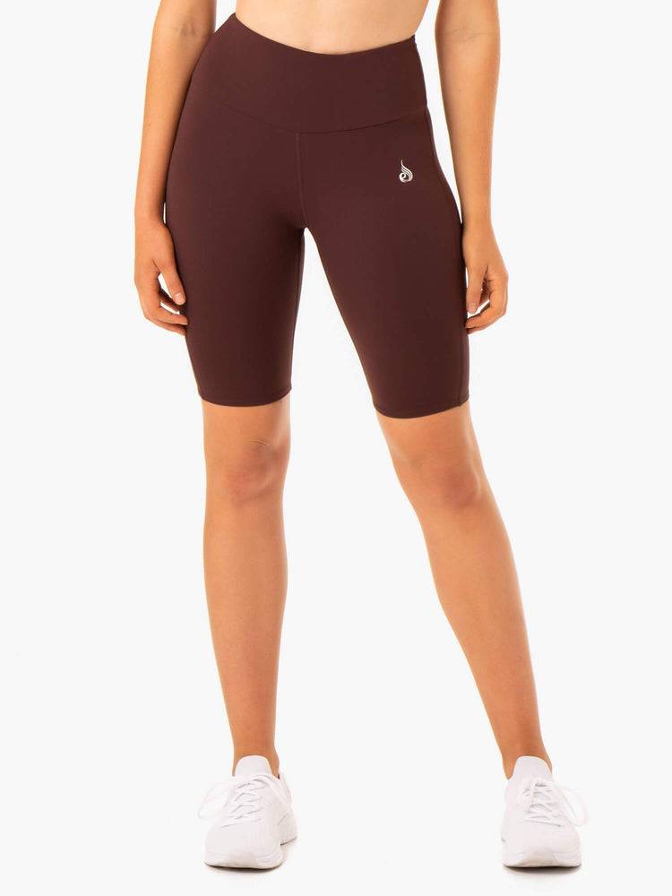 Ryderwear Women Shorts Staples Scrunch Bum Bike Women\'s Shorts Chocolate | CA2009PQ